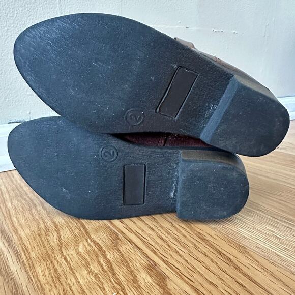 Cherokee Faux Leather YOUTH SIZE 2 Cowboy Boot Embroidered Western Brown - Picture 10 of 12